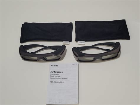 Sony Original Tdg Br100 3d Active Shutter Glasses For Sony Bravia Hdtv 2 Pairs For Sale Online