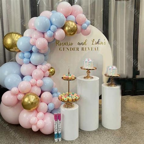 91pcs Blue And Pink Balloon Garland Arch Gender Reveal Etsy