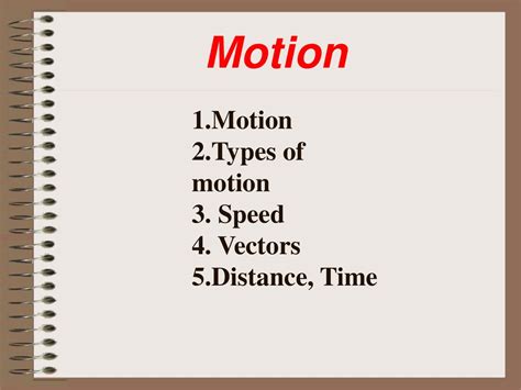 Types Of Motion Chart