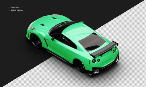 Premium Psd Isolated Realistic Metallic Green Luxury Racing Sport Car