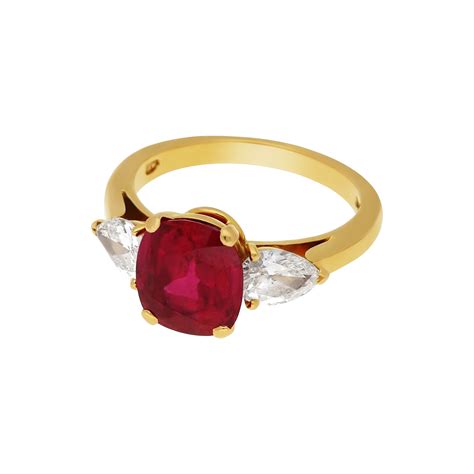 358ct Burmese Ruby Diamond Engagement Ring At Susannah Lovis Antique