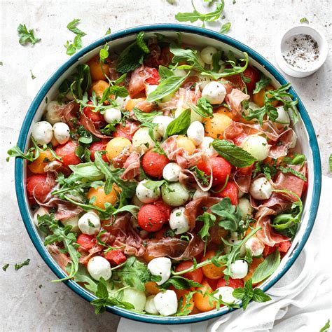 Mixed Melon Prosciutto Salad Recipe The Feedfeed