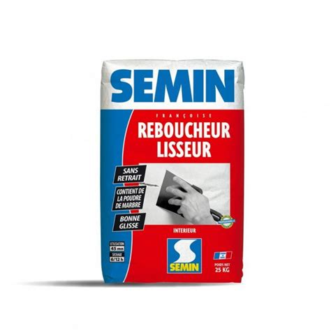 ENDUIT Reboucheur SEMIN Sac De 25 Kg SAC ROUGE