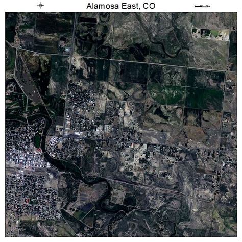 Aerial Photography Map of Alamosa East, CO Colorado