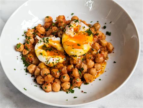 Chickpeas With Catalan Sofregit And Adrienne Cheatham’s Poached Eggs The Manhattan [food] Project