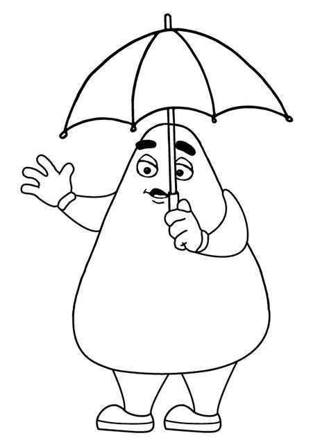 Grimace with Umbrella Coloring Page - Free Printable Coloring Pages for ...