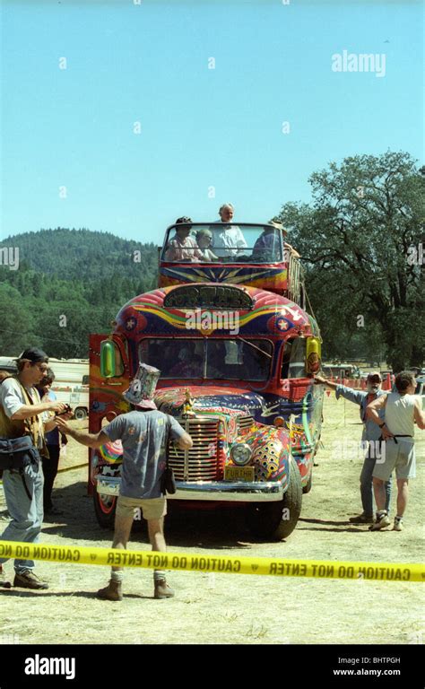 Ken Keseys Merry Prankster Bus Furthur Parks The Pignic At Wavy Gravy