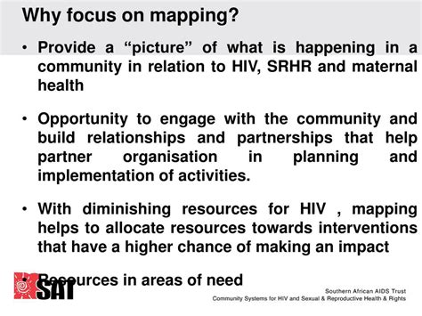 Ppt Community Mapping For Integrated Hiv And Srhr Experiences From