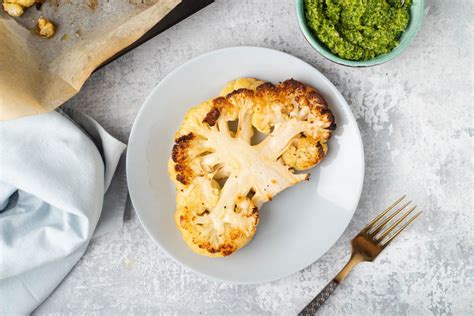 Roasted Cauliflower Steak The Clever Cauliflower Side Dish