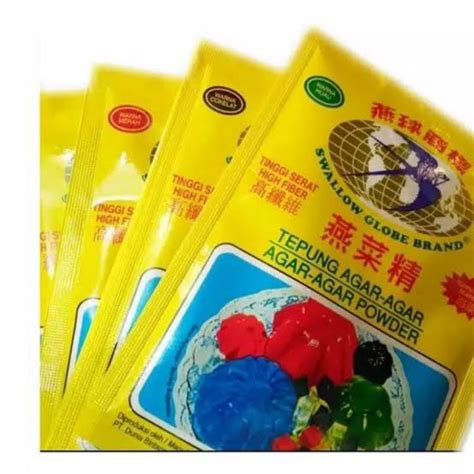 Jual Agar Agar Swallow Globe Sachet Gr Jelly Swallow Dua Burung