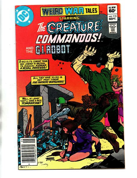 Weird War Tales 115 Newsstand Creature Commandos GI Robot 1982