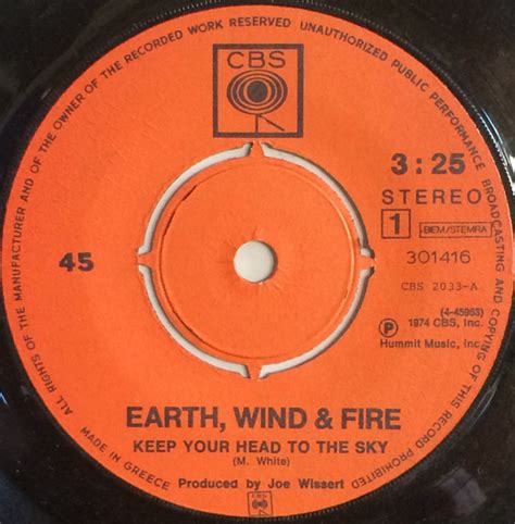 Earth Wind And Fire Keep Your Head To The Sky 1974 Vinyl Discogs