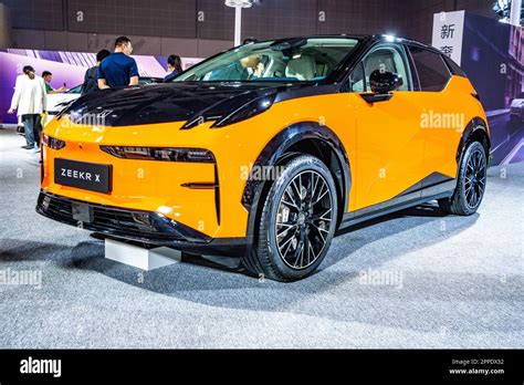 A Zeekr X Electric Car From The Geely Group On Display At The 2023