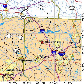 Inman, South Carolina (SC) ~ population data, races, housing & economy