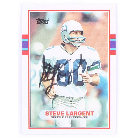 Steve Largent Signed 1989 Topps 183 JSA COA Pristine Auction