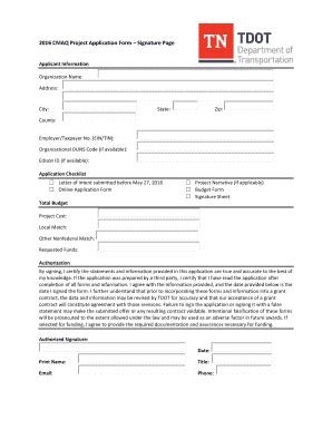 Fillable Online Tennessee B B Cmaq Project Bapplicationb Form