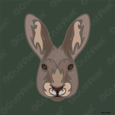 Hand-drawn abstract portrait of a hare for tattoo, logo - stock vector ...