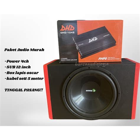 Jual Paket Audio Mobil Murah Bursa Audio Jogja Power Subwoofer 12 Inch