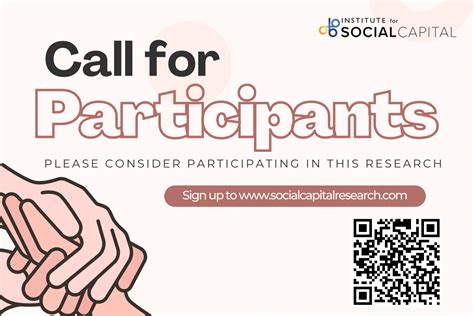 Call For Research Participants The Social Capital Paradigm And Its