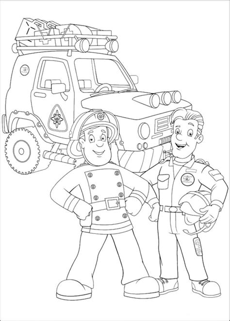 Feuerwehrmann Sam Ausmalbild - Ausmalbilder Feuerwehrmann Sam . Drucken für Kinder