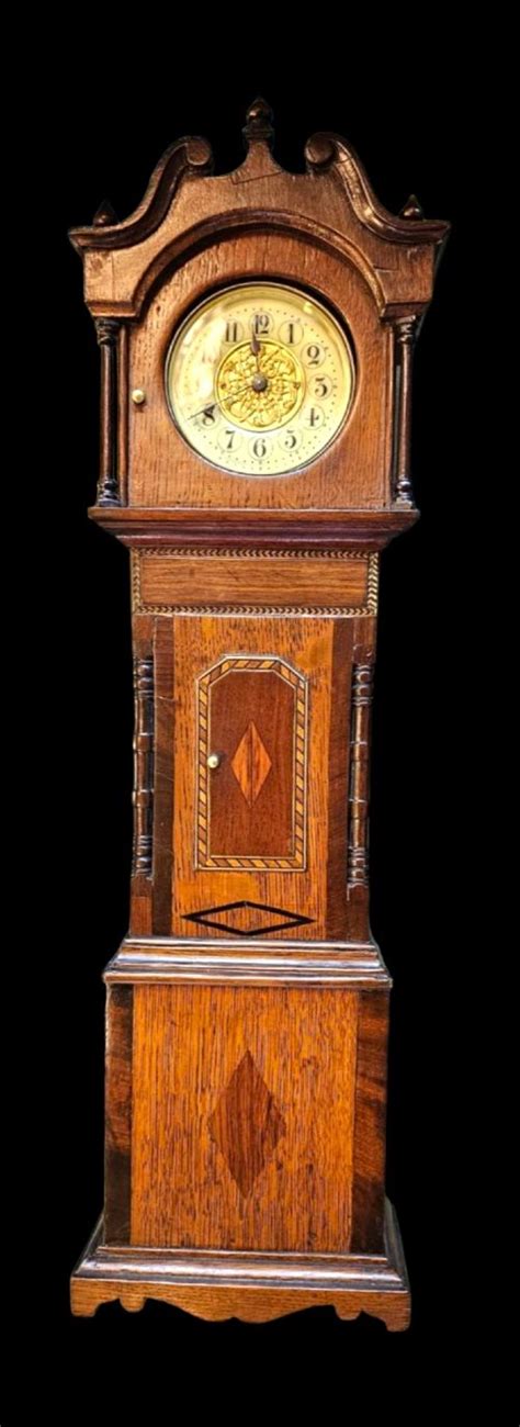 Miniature Longcase Clock Circa 1890 With Original Clockwork Movement