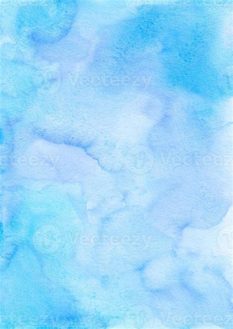 Abstract Light Blue Watercolor Background Texture Hand Painted