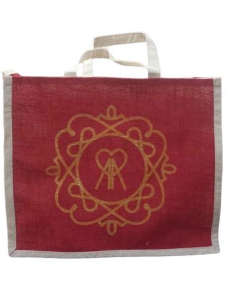 Maroon Printed Jute Carry Bag At Rs Piece In Gurugram