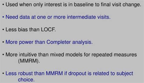 Single Imputation Methods For Missing Data Locf Bocf Lrcf Last Rank