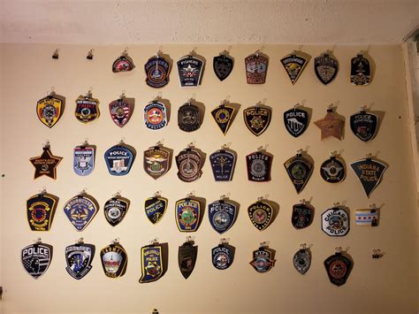 My collection of police patches (so far). : Patches