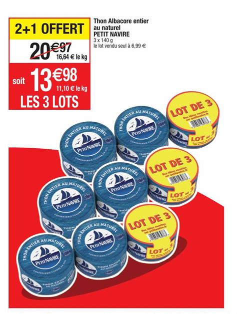 Promo Thon Albacore Entier Au Naturel Chez Norma