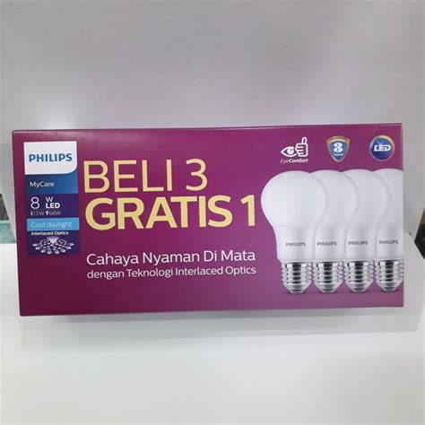 Jual Lampu Philips Led Pack 8w Led Philips Paket 8w Isi 4pc Di Lapak