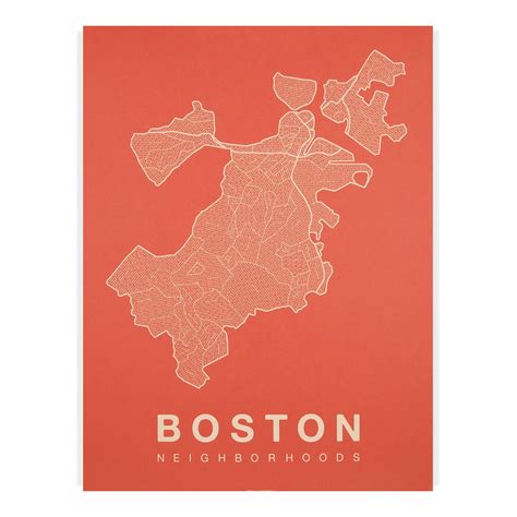boston neighborhood map boston map art print native maps boston