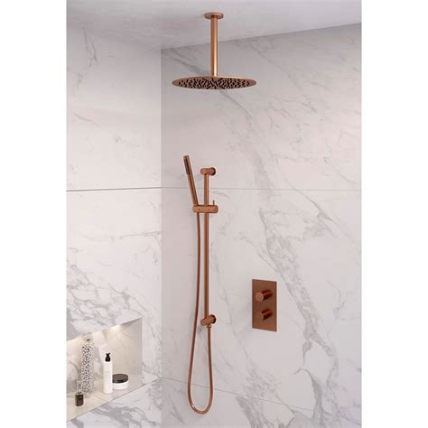 Brauer Regendoucheset 42 Inbouw Muur Copper Edition 30cm Rond