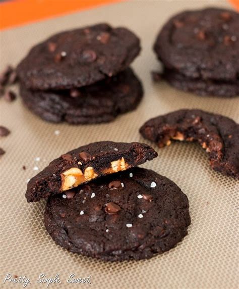 Snickers Stuffed Chocolate Cookies | Pretty. Simple. Sweet.