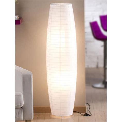 Lampadaire Papier De Riz Blanc Hauteur 130cm Achat Vente