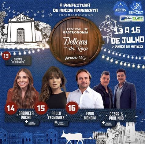 Portal Arcos Prefeitura divulga as atrações do II Festival de