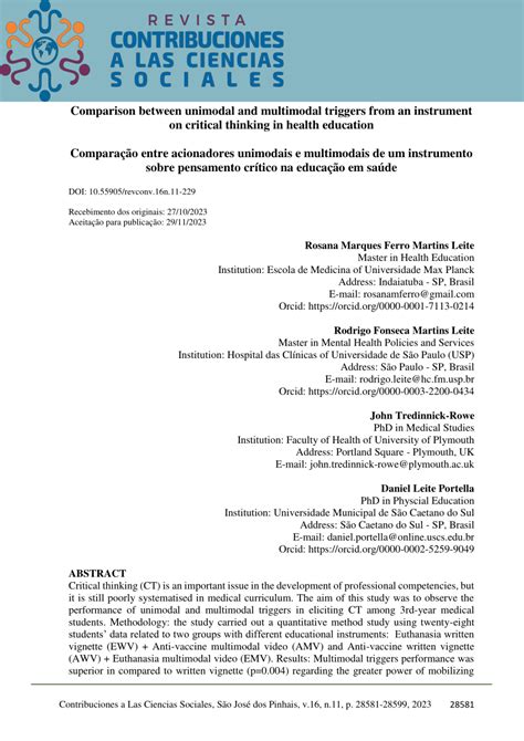 PDF Comparison Between Unimodal And Multimodal Triggers From An