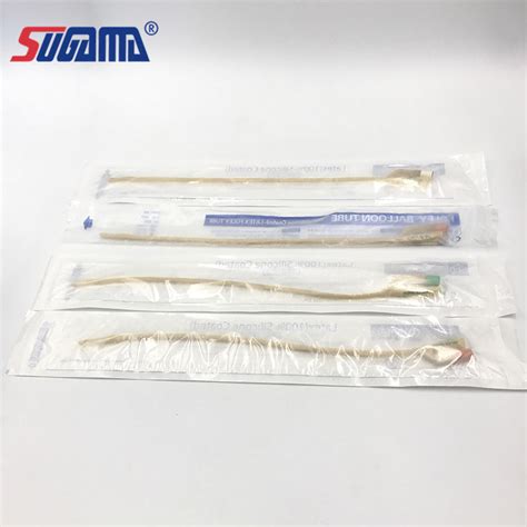 Urethral Balloon Medical Disposable Silicone Coated Latex Foley Male