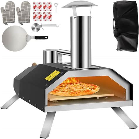 VEVOR Wood Burning Pizza Oven 12 In Stainless Steel Portable Outdoor