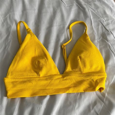 Swim Yellow Triangle Bikini Top Poshmark