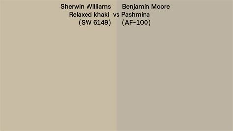 Sherwin Williams Relaxed Khaki Sw Vs Benjamin Moore Pashmina Af