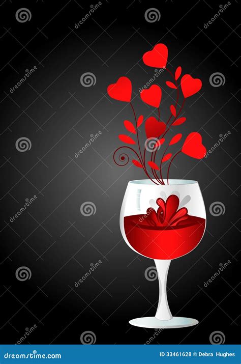 Wine Glass With Heart Stock Vector Illustration Of Icons 33461628