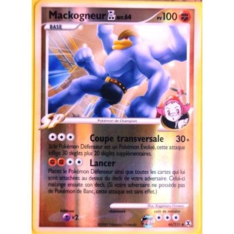 Carte Pokémon 46 111 Mackogneur REVERSE 100 P Cdiscount Jeux