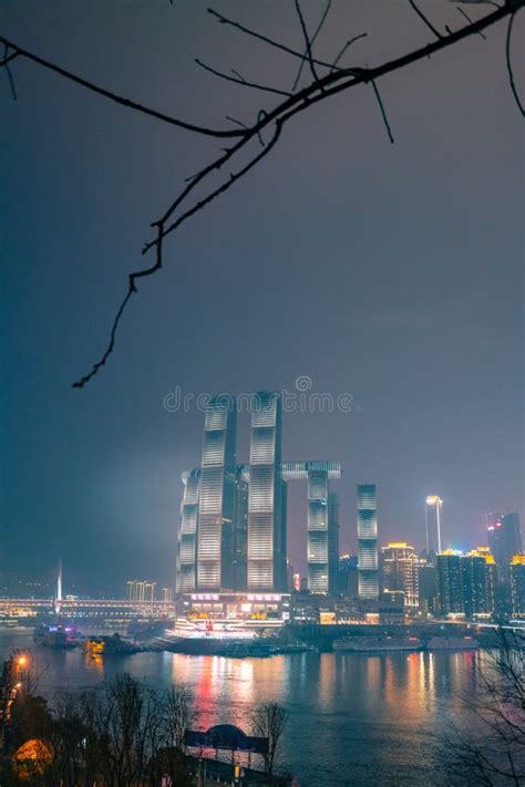 Amazing Night View Image of Chongqing City Skyline Editorial ...