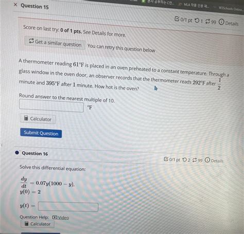 Solved A Thermometer Reading F Is Placed In An Oven Chegg