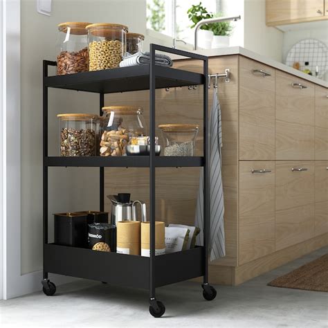 Nissafors Trolley Black 50 5x30x83 Cm Ikea Malaysia