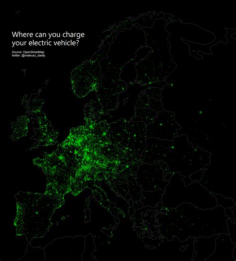 [OC] Electric vehicle charging stations in Europe : r/dataisbeautiful