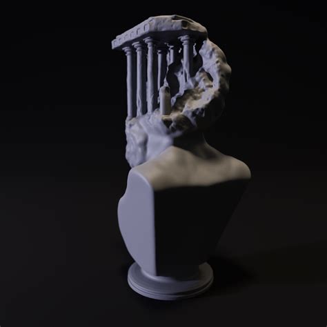 Stl File Greek Ruins Bust・3d Printable Model To Download・cults