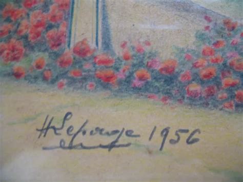 Ancien Dessin Aux Crayons De Couleur Dat Sign H Lepage Tr S Bien