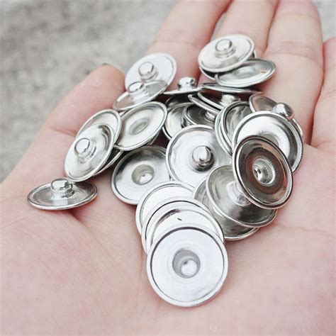 Brass Noosa Chunks Metal Ginger 18mm Snap Buttons Base Flat